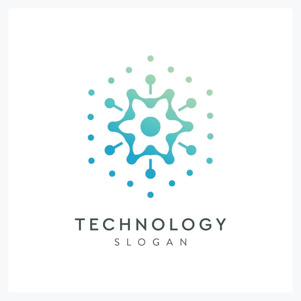 abstract hexagon technology logo for industry and company vector