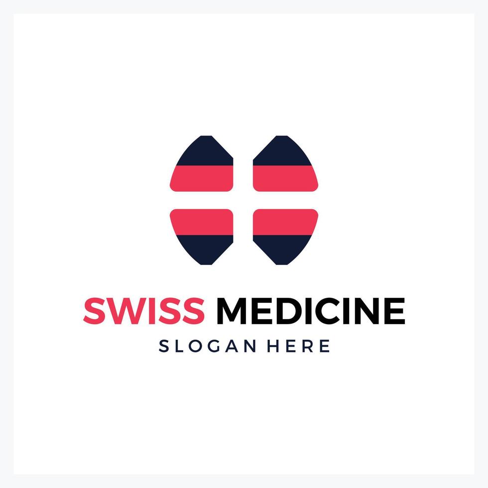 Logo for a swiss based medical concierge service vector