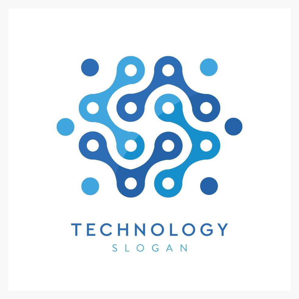 abstract technology logo for industry and company vector