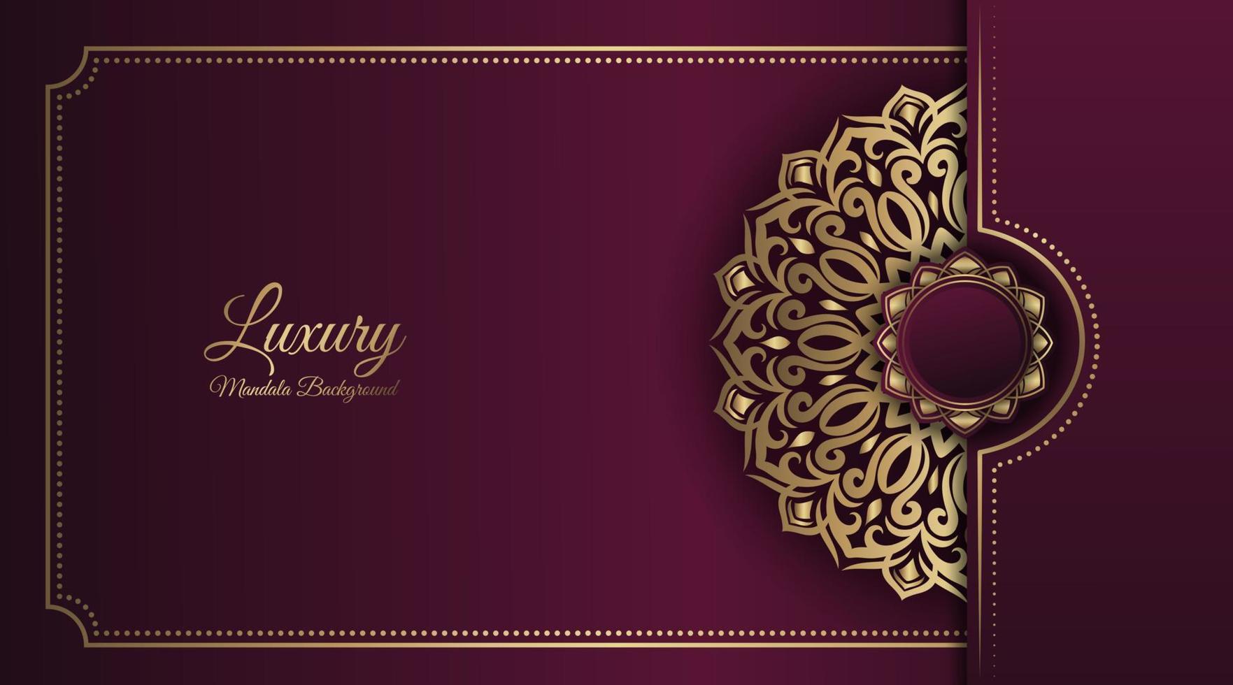 Arabesque luxury background  round gold decoration vector