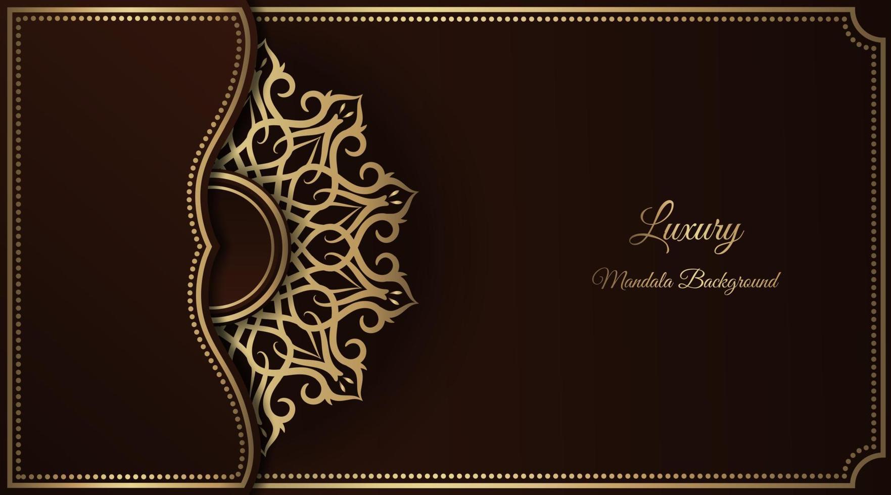 golden mandala  vintage ornament  background luxury vector