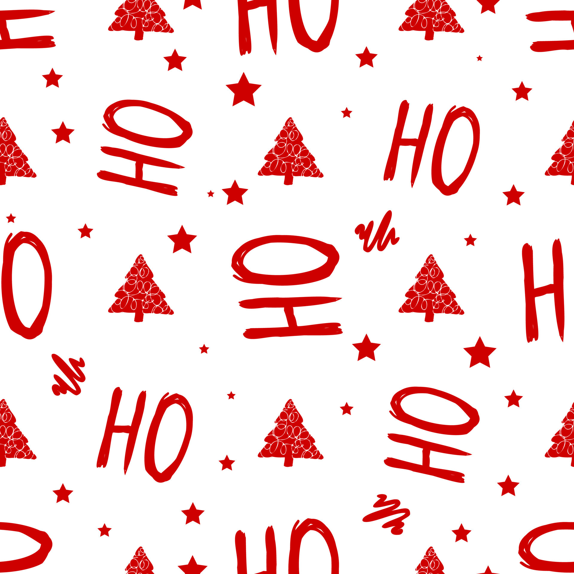 Premium Vector  Ho ho christmas wrapping paper seamless red christmas  pattern