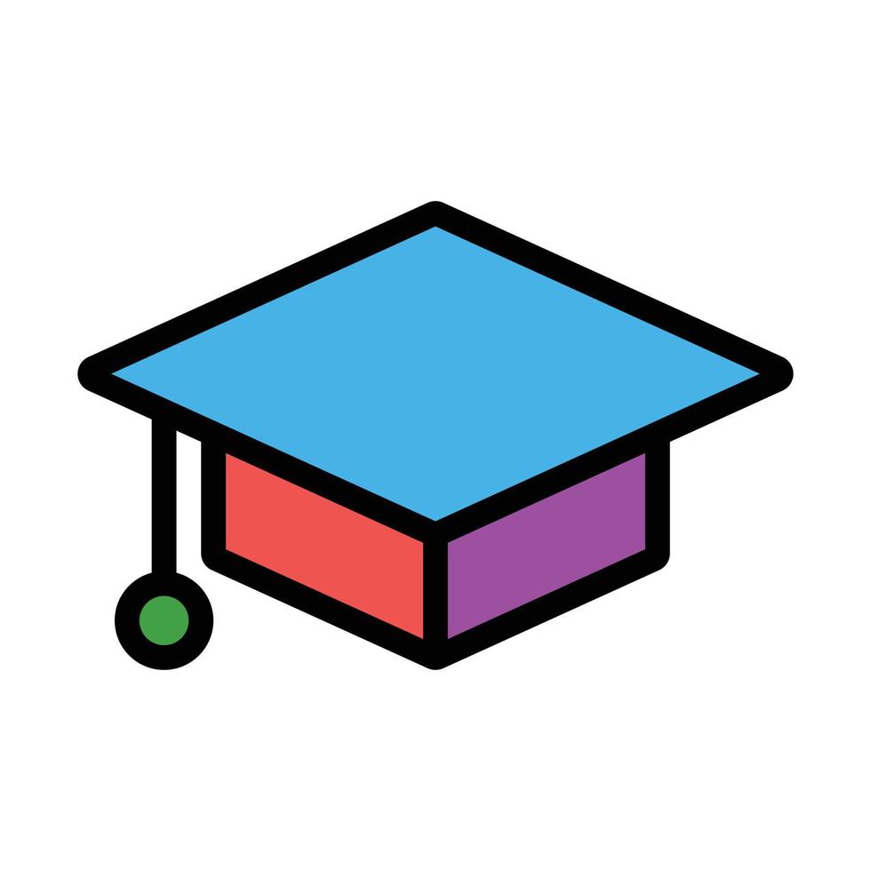 Academic Cap Icon - Online Learning vector