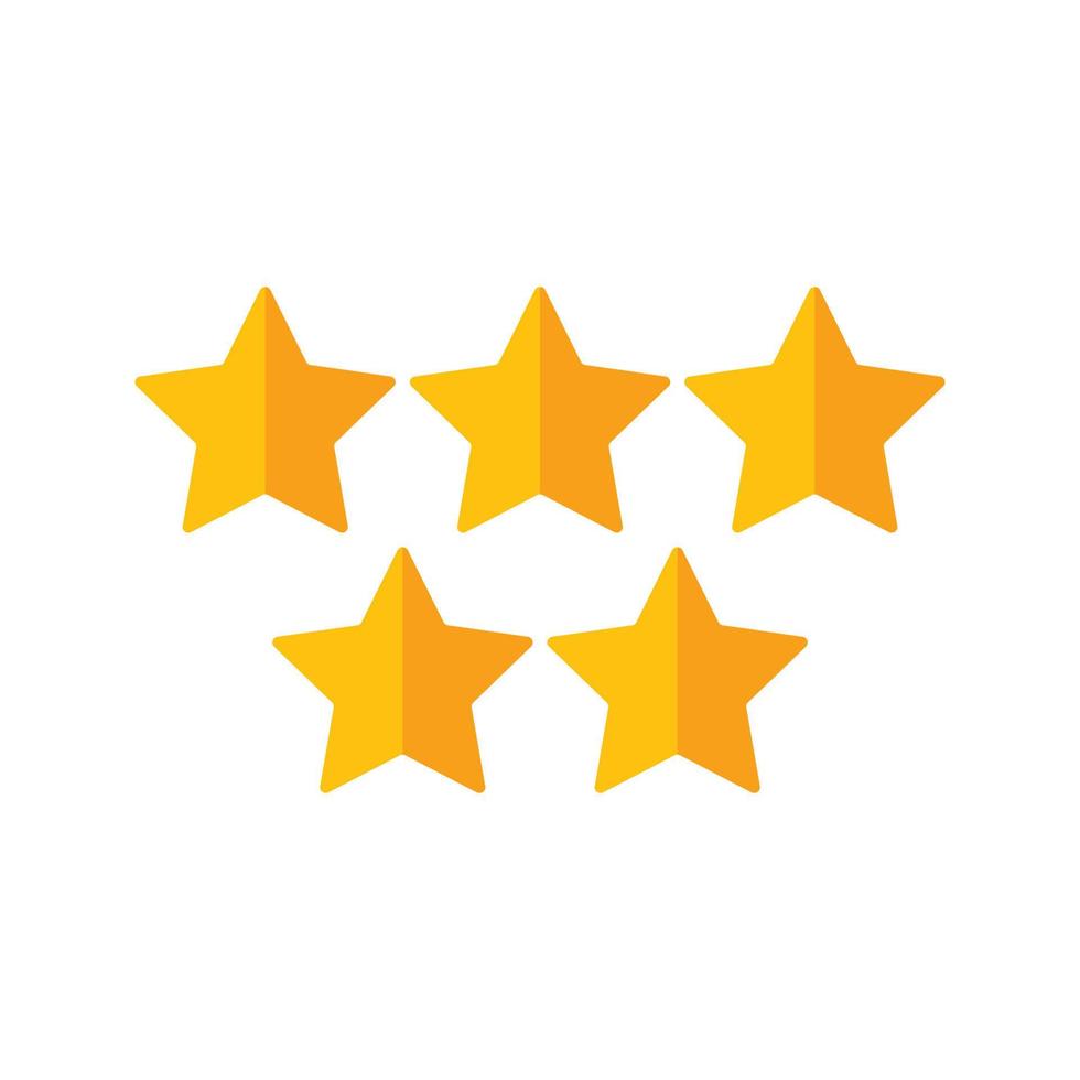 Five Stars Vector Icon