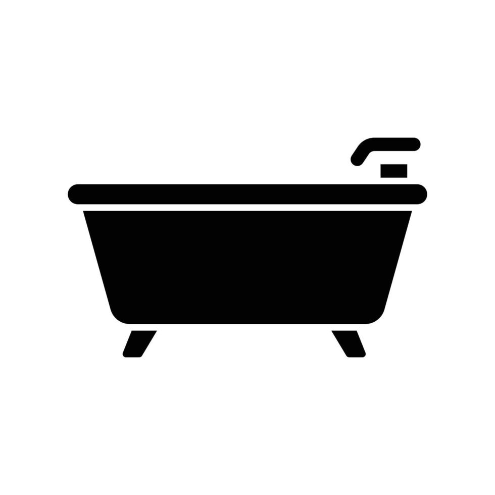 icono de vector de bañera