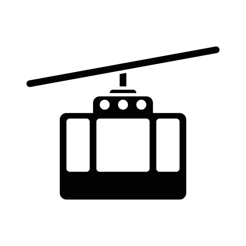 icono de transporte de teleférico vector