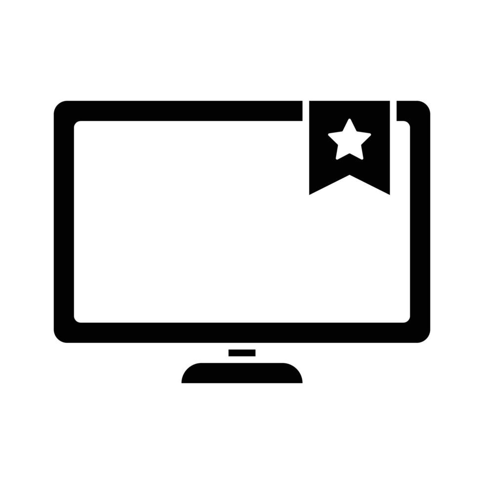 icono de la pantalla del monitor - aprendizaje en línea vector