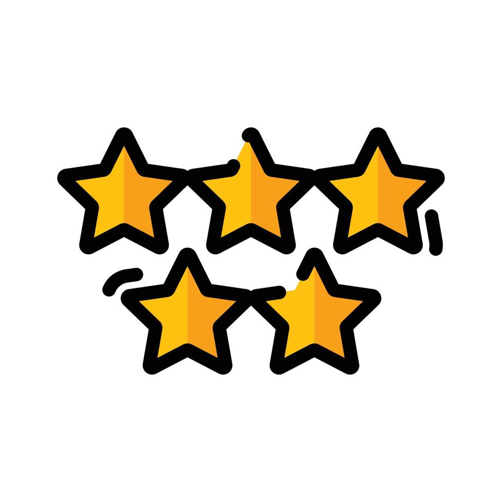 Five Stars Vector Icon