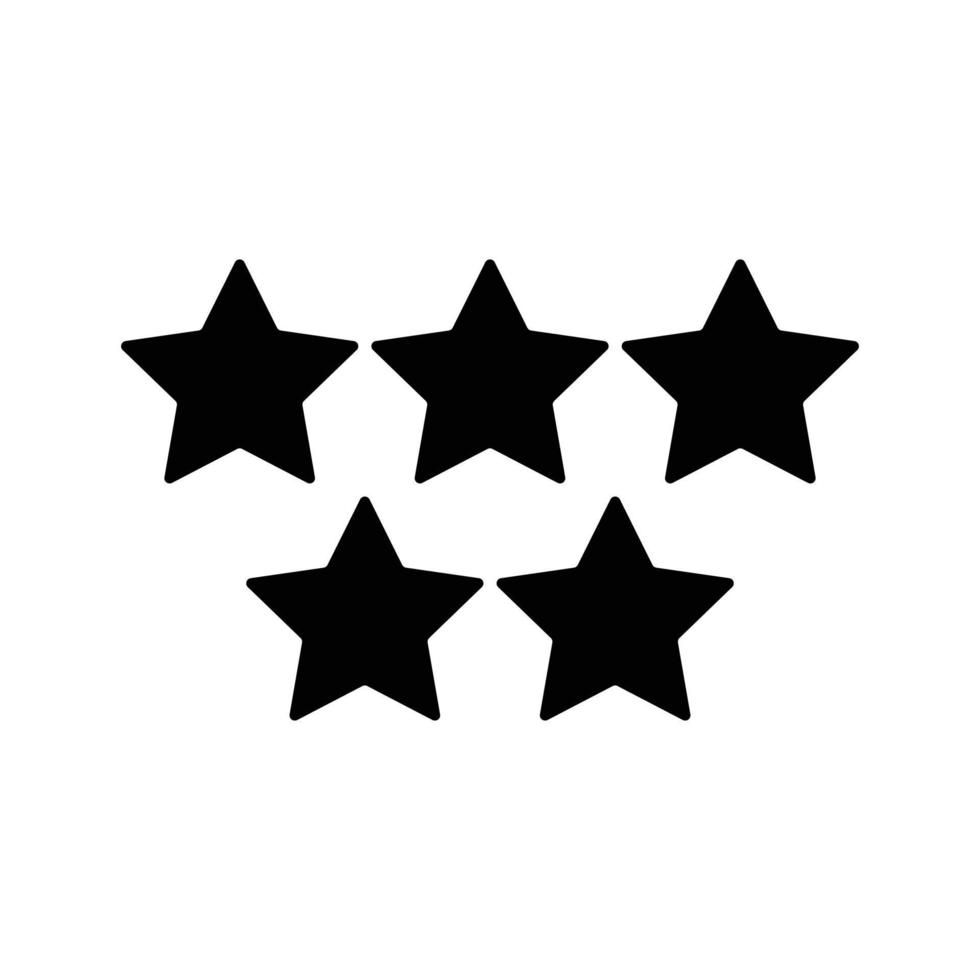 Five Stars Vector Icon