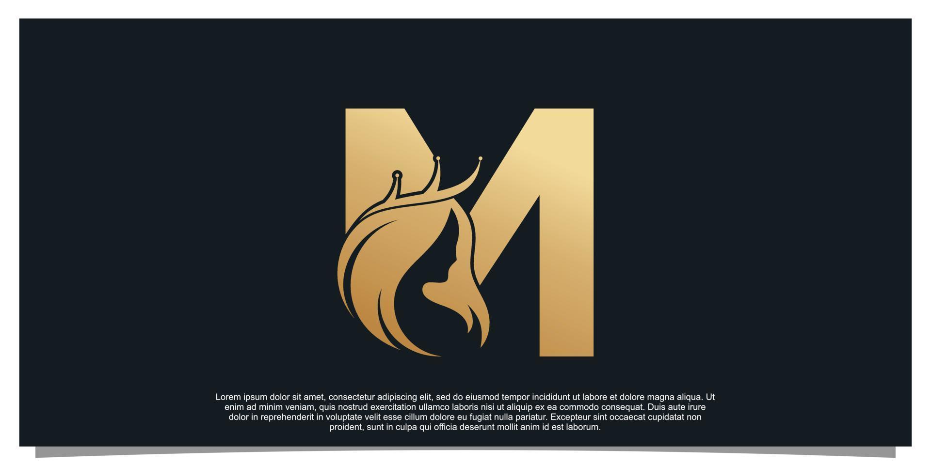 Letter M Monogram Beauty Logo Design