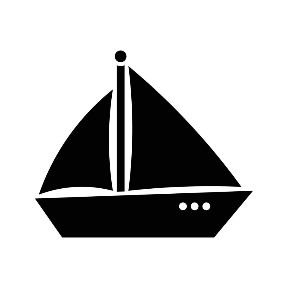 icono de transporte en barco vector