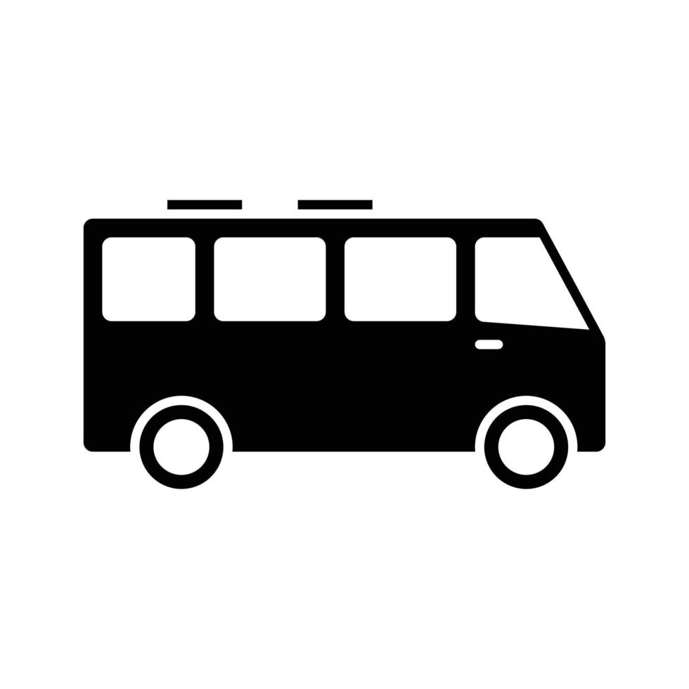 icono de transporte de autobús vector