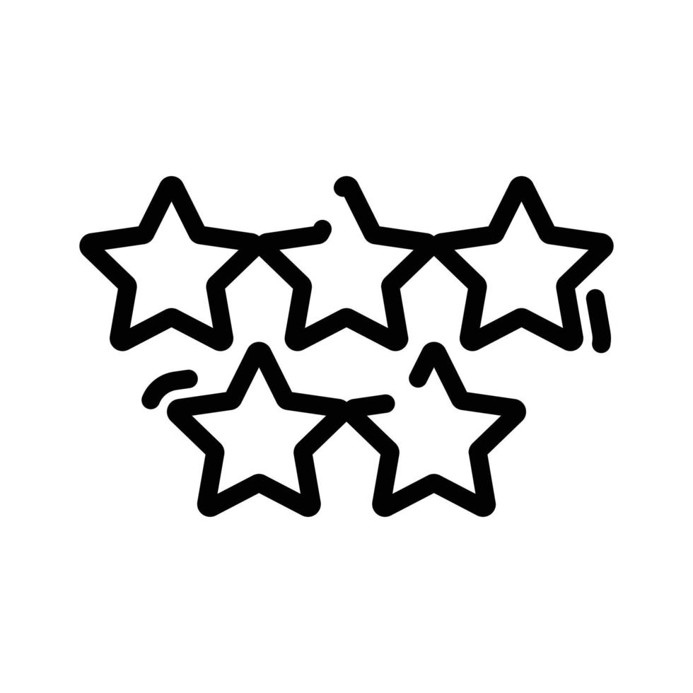 Five Stars Vector Icon