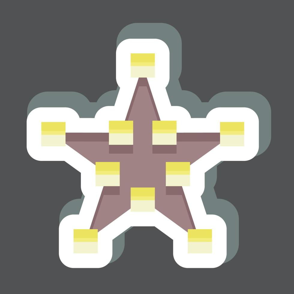 Sticker Draw Star. related to Graphic Design Tools symbol. simple design editable. simple illustration. simple vector