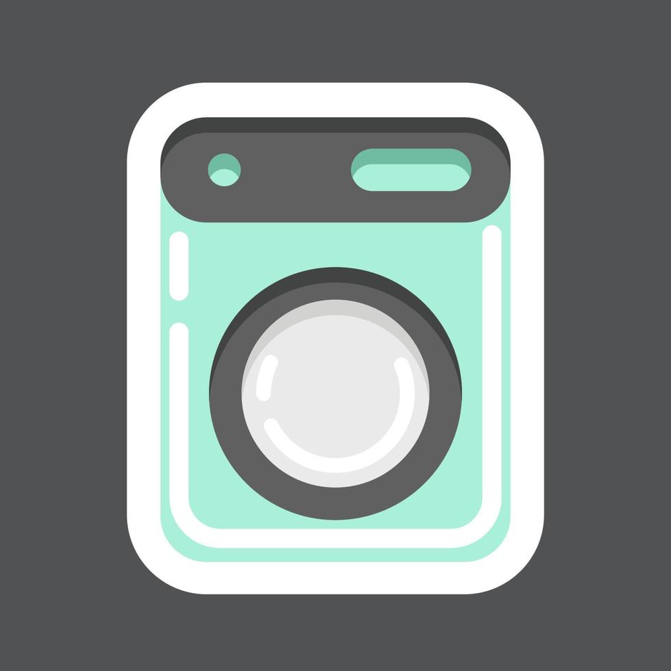 Sticker Dryer. related to Laundry symbol. simple design editable. simple illustration, good for prints vector