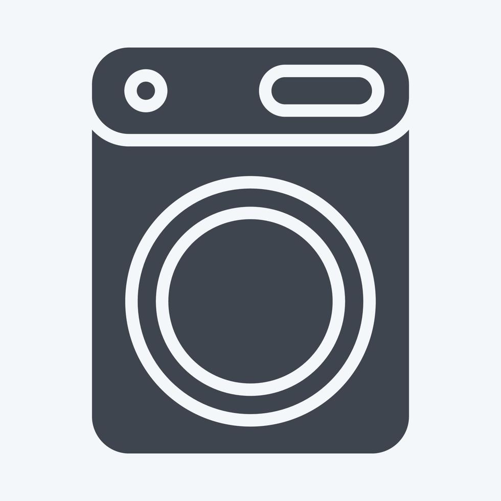 secador de iconos. relacionado con el símbolo de lavandería. estilo de glifo. diseño simple editable. ilustración simple, buena para impresiones vector