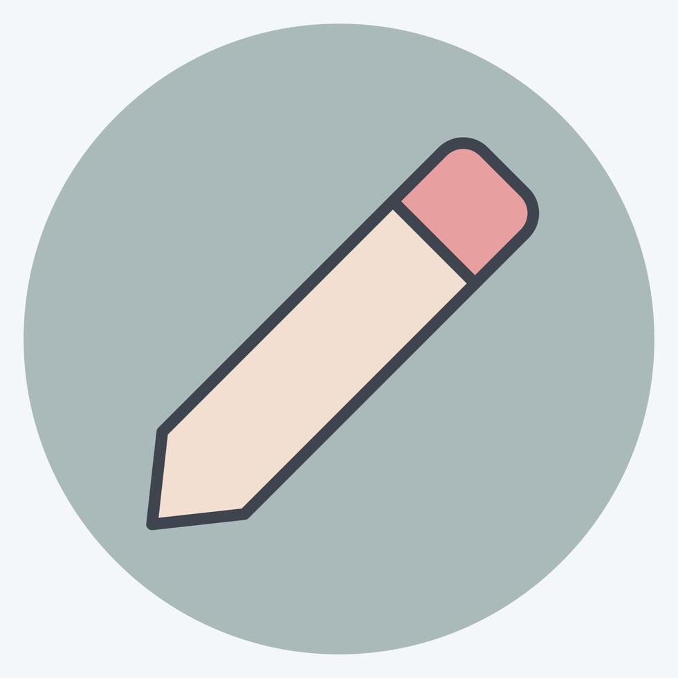 Icon Pencil. related to Graphic Design Tools symbol. color mate style. simple design editable. simple illustration. simple vector icons