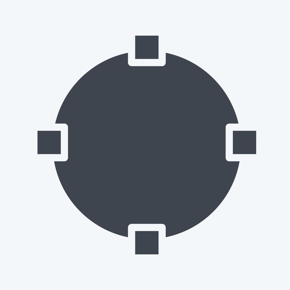 Icon Draw Circle. related to Graphic Design Tools symbol. glyph style. simple design editable. simple illustration. simple vector icons