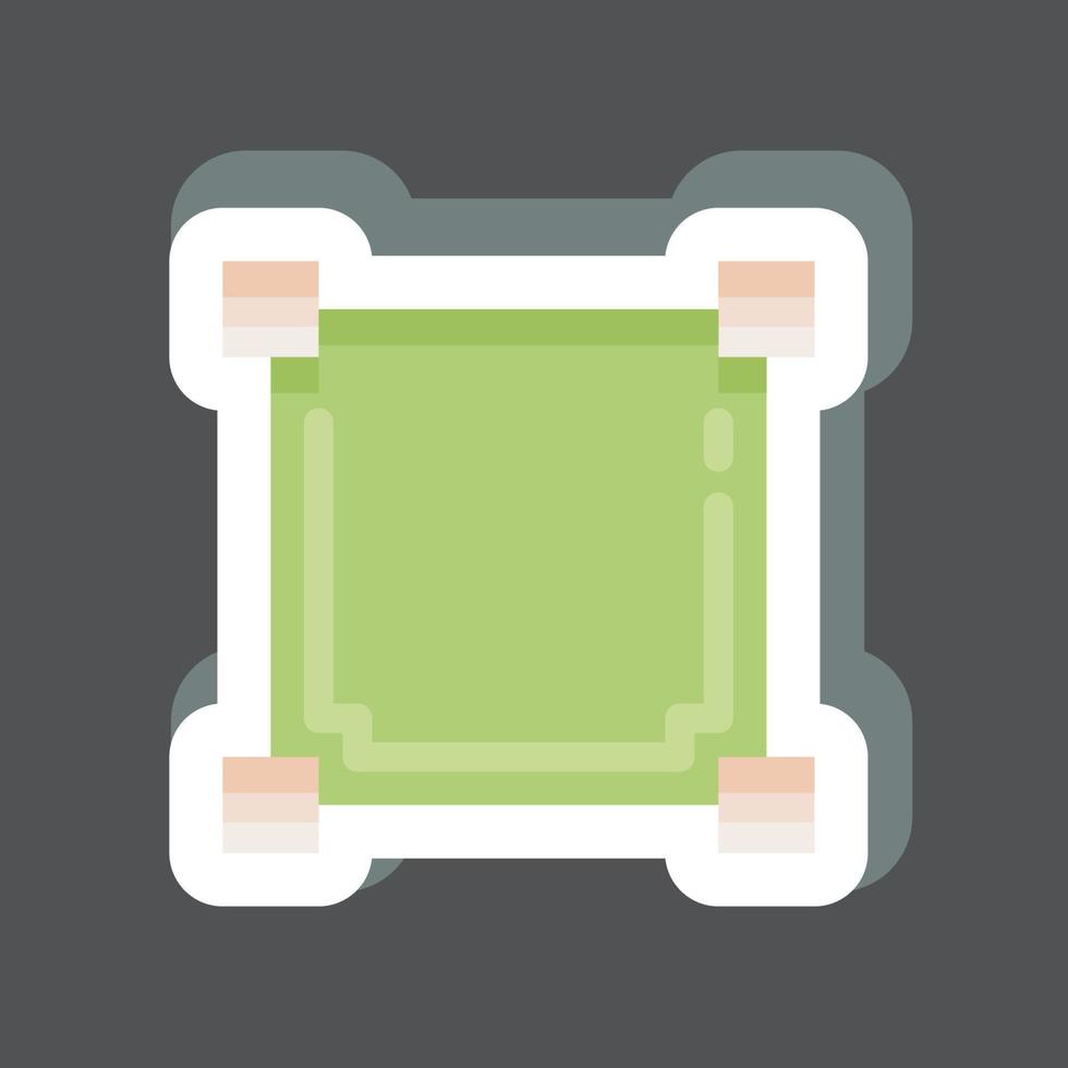 Sticker Draw Square. related to Graphic Design Tools symbol. simple design editable. simple illustration. simple vector
