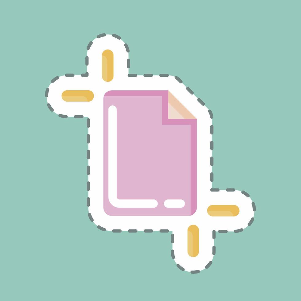 Sticker line cut Artboard. related to Graphic Design Tools symbol. simple design editable. simple illustration. simple vector