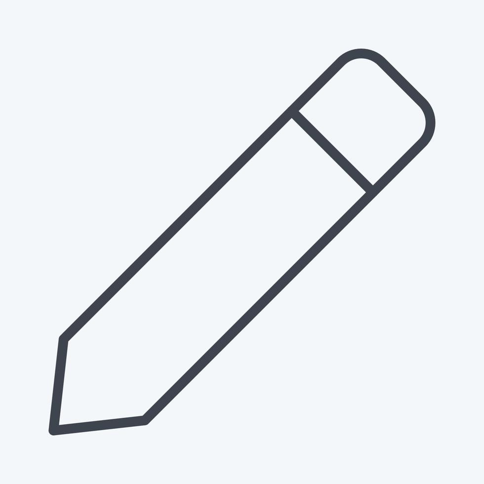 Icon Pencil. related to Graphic Design Tools symbol. line style. simple design editable. simple illustration. simple vector icons