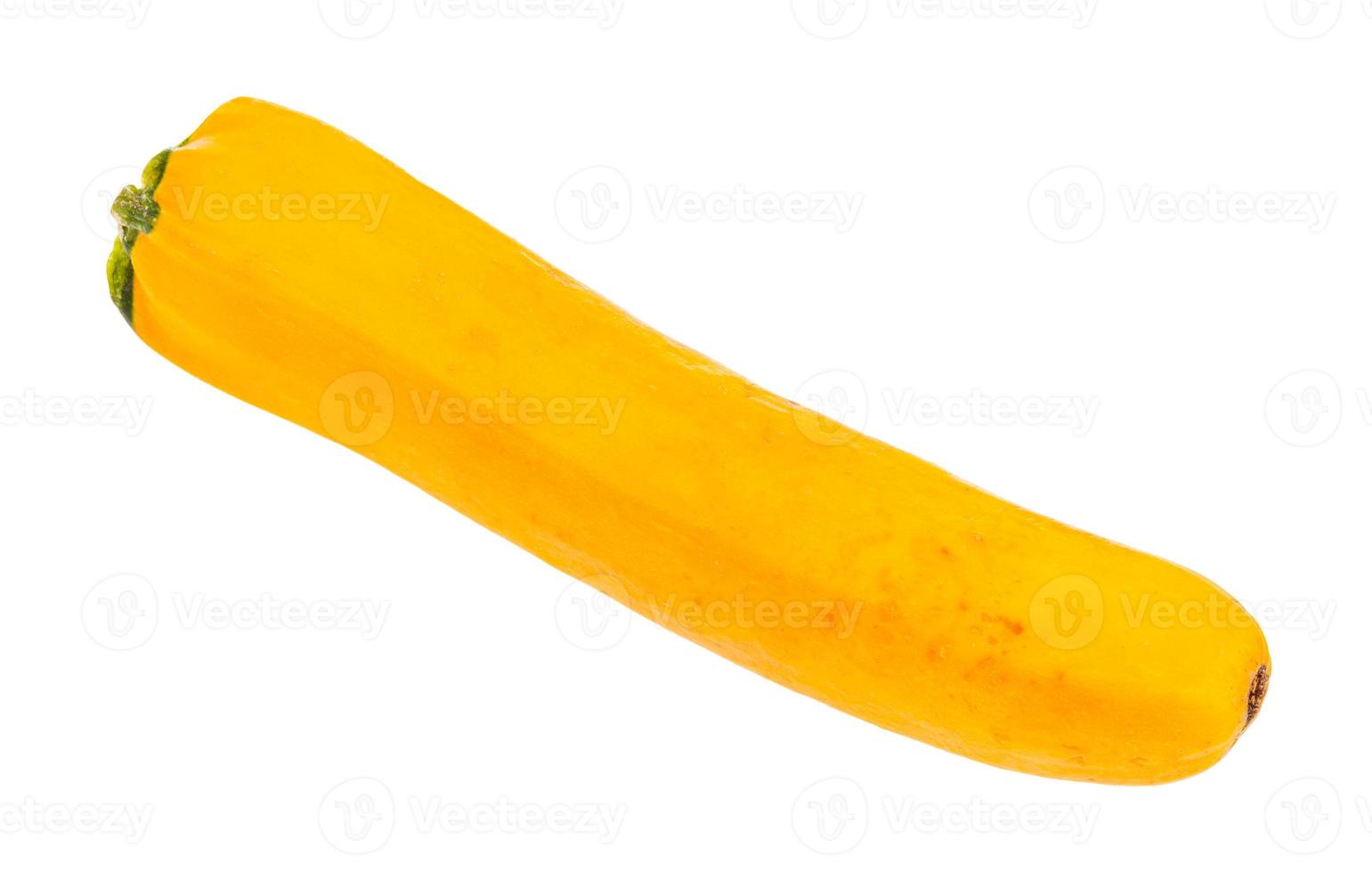 ripe yellow zucchini vegetable isolated on white photo