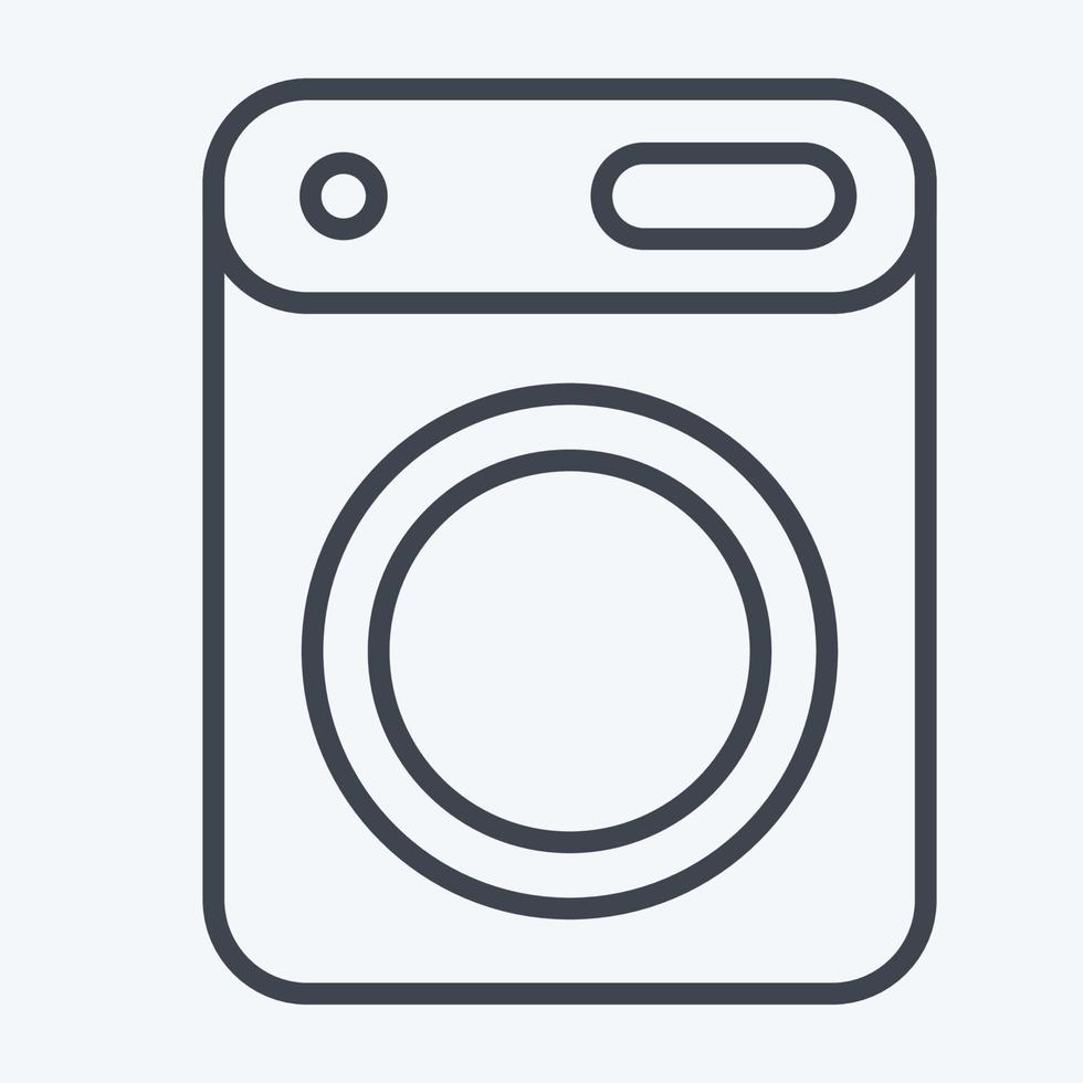 Icon Dryer. related to Laundry symbol. line style. simple design editable. simple illustration, good for prints vector