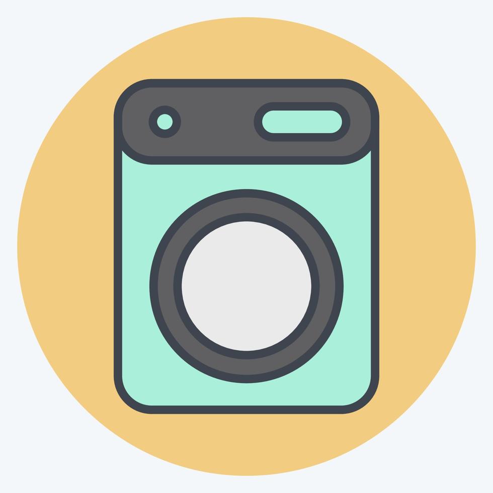 Icon Dryer. related to Laundry symbol. color mate style. simple design editable. simple illustration, good for prints vector