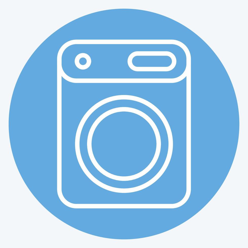 Icon Dryer. related to Laundry symbol. blue eyes style. simple design editable. simple illustration, good for prints vector