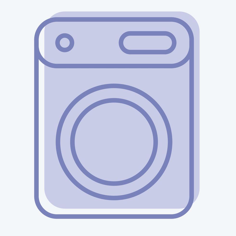secador de iconos. relacionado con el símbolo de lavandería. estilo de dos tonos. diseño simple editable. ilustración simple, buena para impresiones vector
