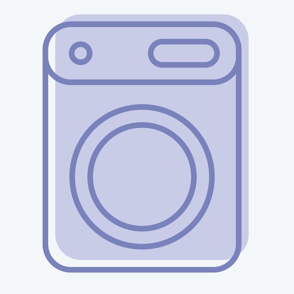 Icon Dryer. related to Laundry symbol. two tone style. simple design editable. simple illustration, good for prints vector