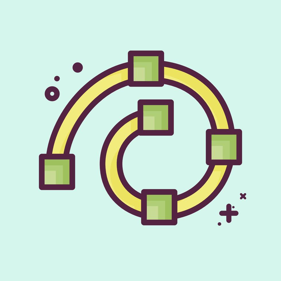 Icon Draw Spiral. related to Graphic Design Tools symbol. MBE style. simple design editable. simple illustration. simple vector icons