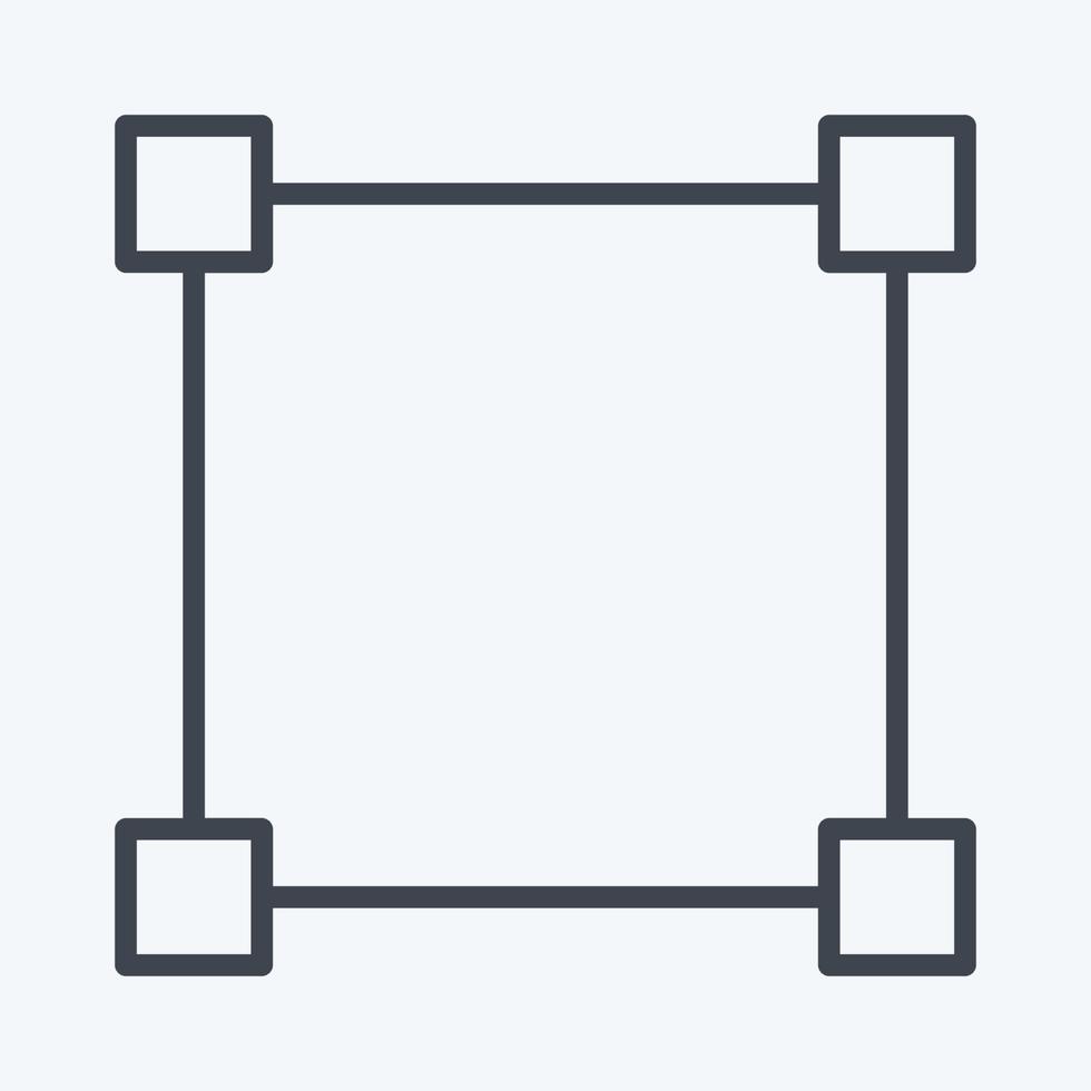 Icon Draw Square. related to Graphic Design Tools symbol. line style. simple design editable. simple illustration. simple vector icons