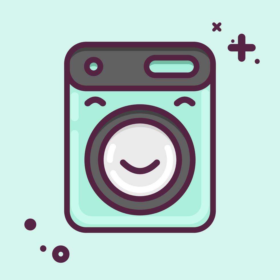 Icon Dryer. related to Laundry symbol. MBE style. simple design editable. simple illustration, good for prints vector