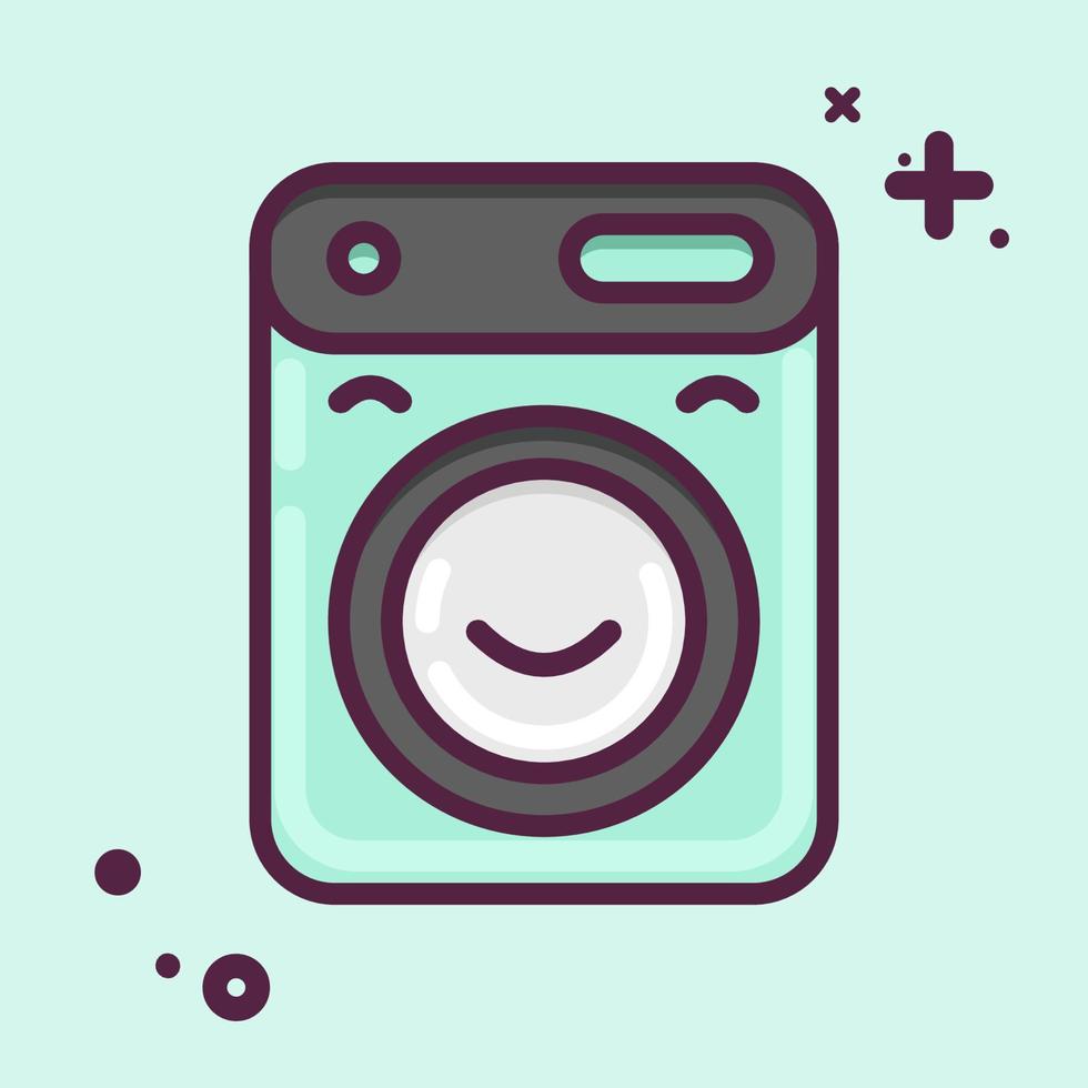 secador de iconos. relacionado con el símbolo de lavandería. estilo mbe. diseño simple editable. ilustración simple, buena para impresiones vector