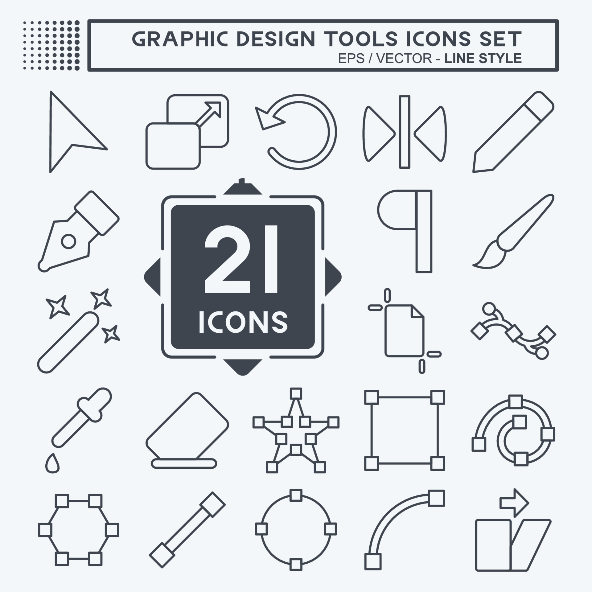 Icon Set Graphic Design Tools. related to Graphic Design Tools symbol. line  style. simple design editable. simple illustration 11463035 Vector Art at  Vecteezy