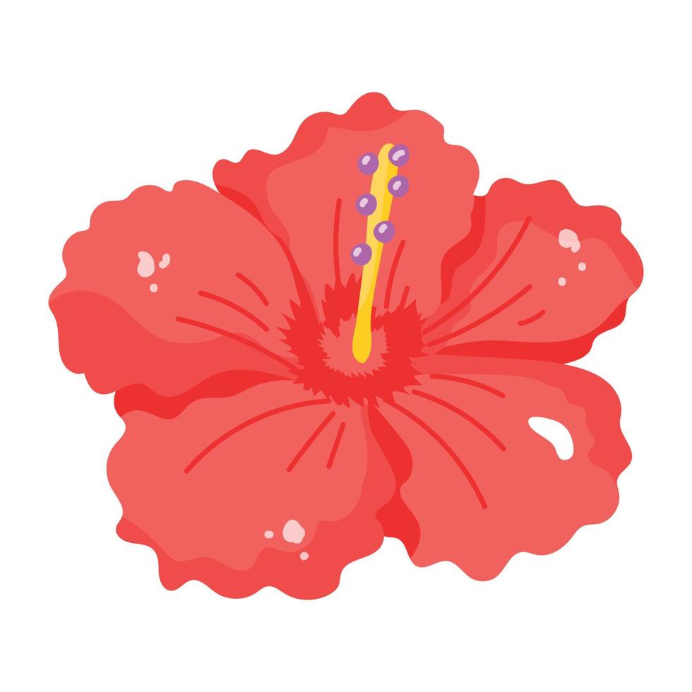 Beautiful flat sticker icon of flower vector