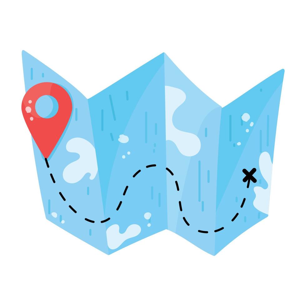 A customizable flat sticker of location map vector