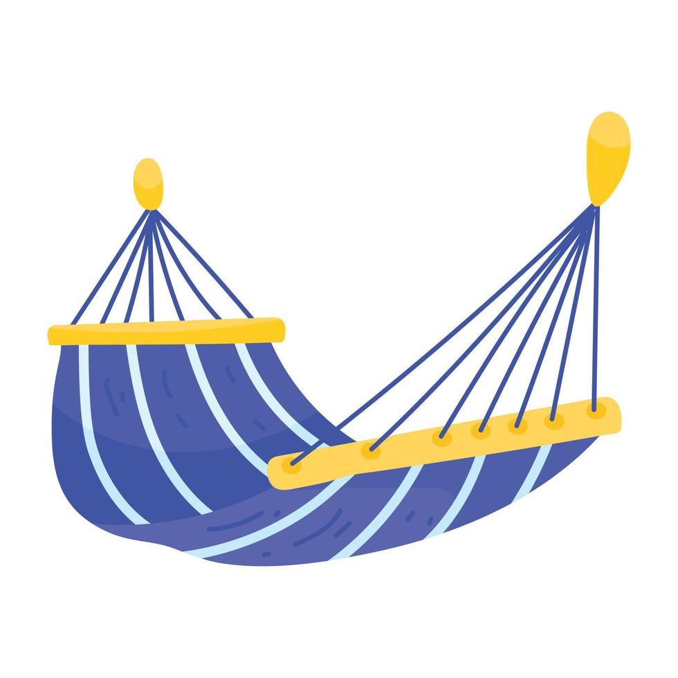 Ready to use flat sticker of hammock vector