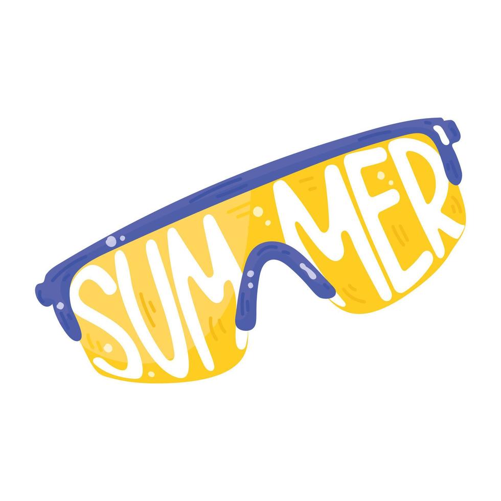Sunglasses flat sticker is up for premium use vector