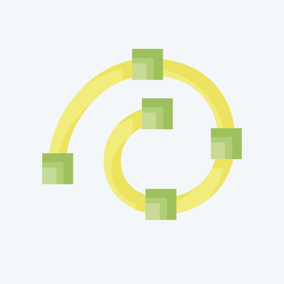 Icon Draw Spiral. related to Graphic Design Tools symbol. flat style. simple design editable. simple illustration. simple vector icons