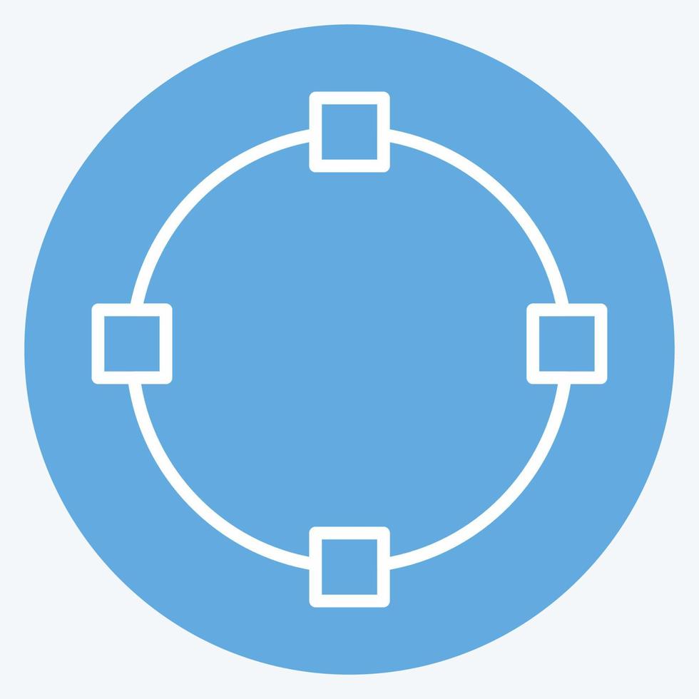 Icon Draw Circle. related to Graphic Design Tools symbol. blue eyes style. simple design editable. simple illustration. simple vector icons