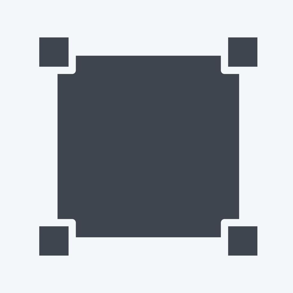 Icon Draw Square. related to Graphic Design Tools symbol. glyph style. simple design editable. simple illustration. simple vector icons