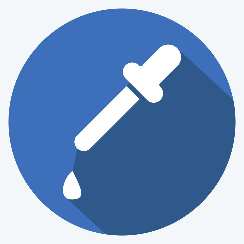 Icon Eyedropper. related to Graphic Design Tools symbol. long shadow style. simple design editable. simple illustration. simple vector icons