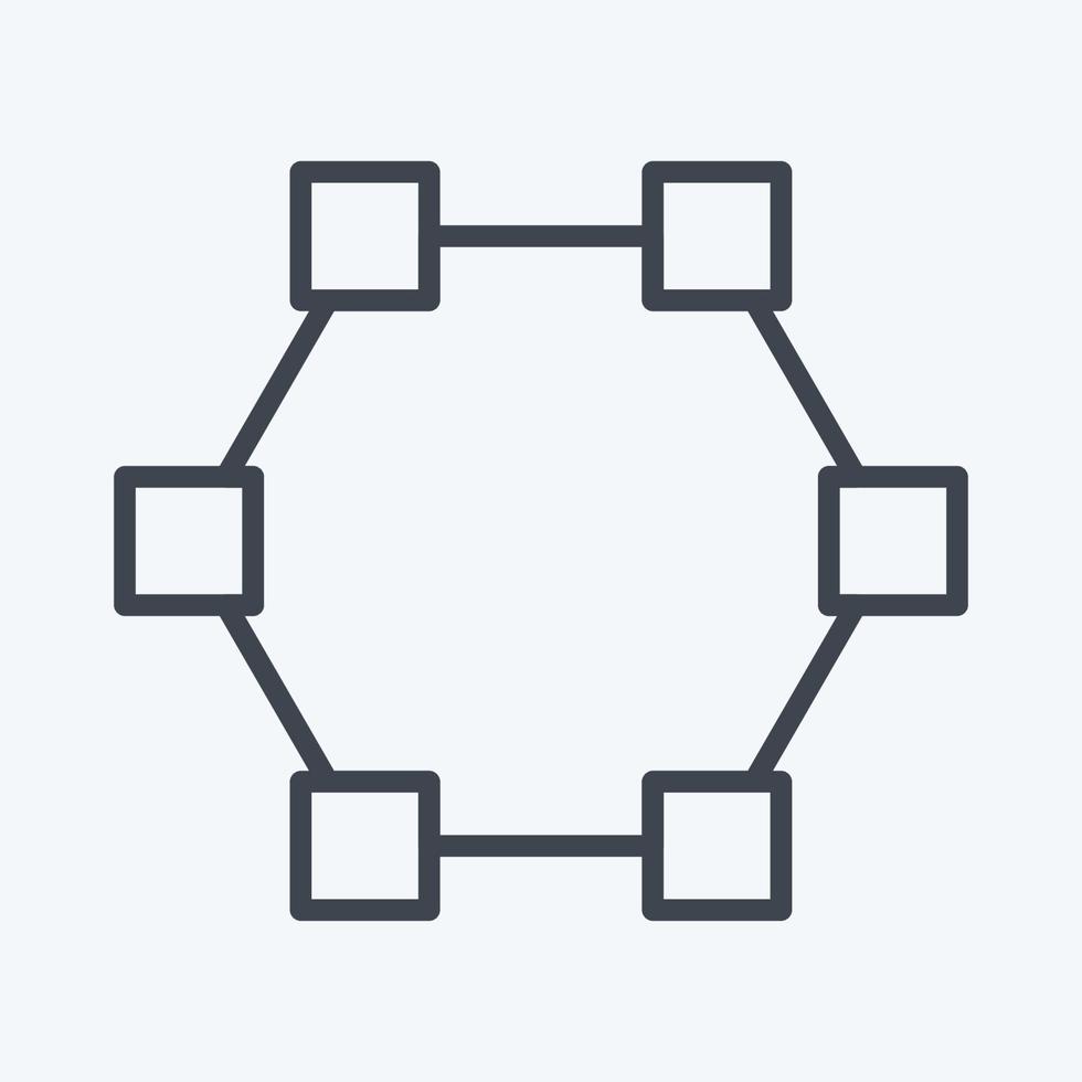 Icon Draw Polygon. related to Graphic Design Tools symbol. line style. simple design editable. simple illustration. simple vector icons