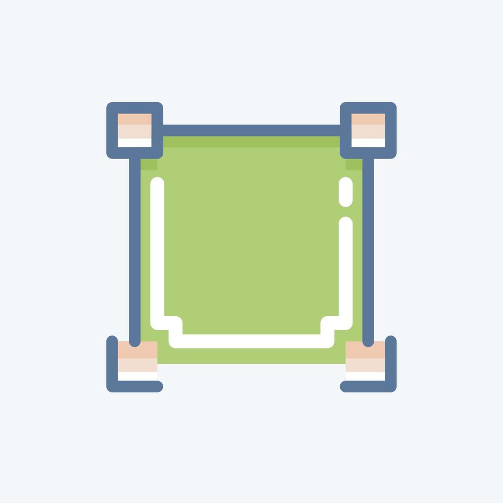 Icon Draw Square. related to Graphic Design Tools symbol. doodle style. simple design editable. simple illustration. simple vector icons