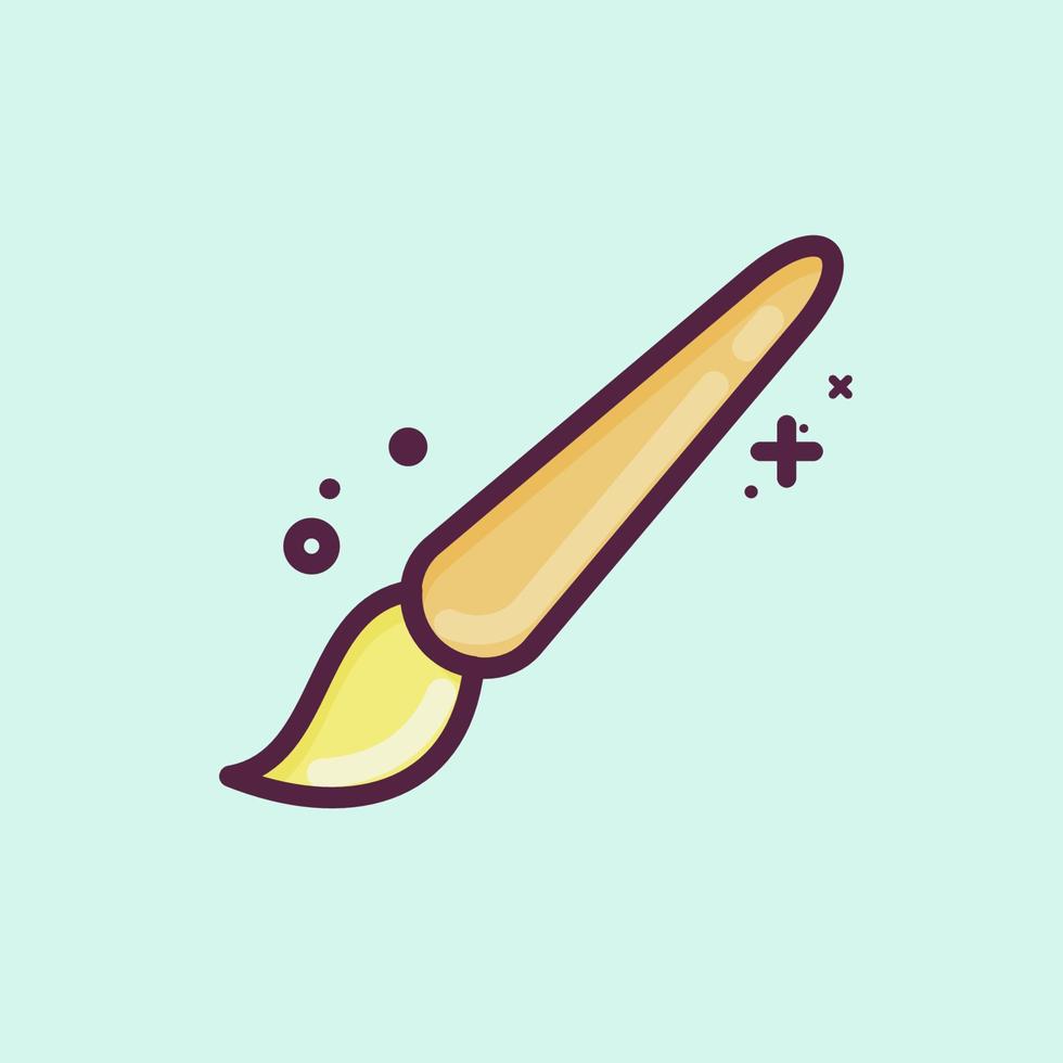 Icon Paint Brush. related to Graphic Design Tools symbol. MBE style. simple design editable. simple illustration. simple vector icons