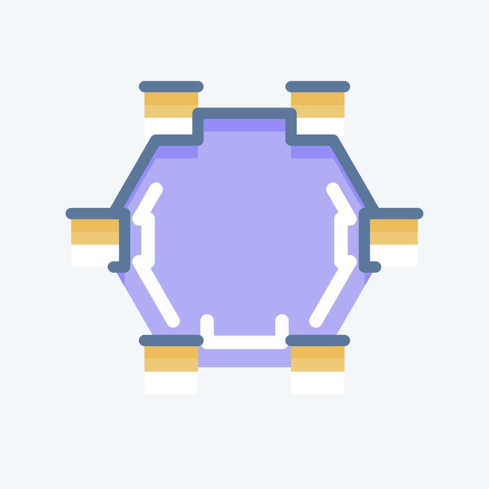 Icon Draw Polygon. related to Graphic Design Tools symbol. doodle style. simple design editable. simple illustration. simple vector icons