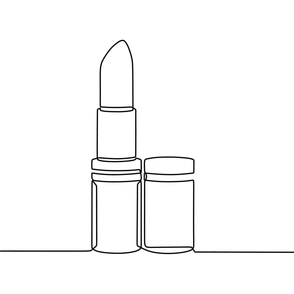 continuous line drawing of cosmetic vector