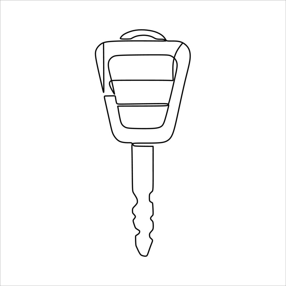 continuous line drawing of key vector